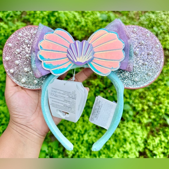 Disney Accessories - 2023 Disney Parks Princess Ariel Seashell Minnie Headband Ears Little Mermaid